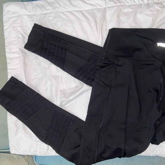 Super cute black pink x VSX leggings active athletic wear outdoor yoga tights - Picture 4 of 15